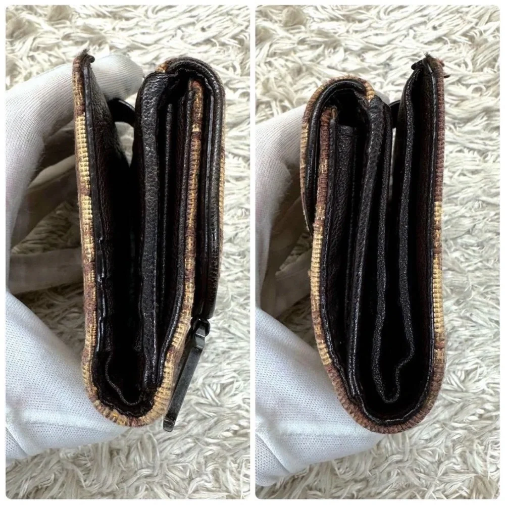 Dior Beige and Brown Monogram Wallet
